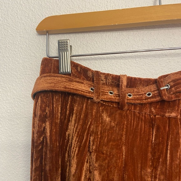 WAYF Velvet High-Waisted pant rust colored Trouser Pant XS - Picture 16 of 16